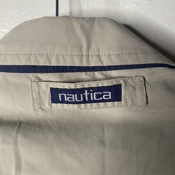 Nautica Mens Full Zip Performance Jacket Size XXL Khaki Beige - Picture 3 of 12